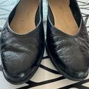 Salvatore Ferragamo  leather textured ballet flats in black size 11 Photo 3