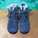 Earth Origins  Women’s Suede Fuzzy Ankle Bootie Size 6.5W Photo 1