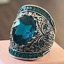 Nordstrom Stamped Topaz Etched Warrior Shield Ring Size 6 Photo 0