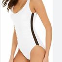 DKNY  Animal Print Multi Mesh Side-Stripe Ruched One-Piece Swimsuit Size 10 NWT Photo 6