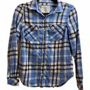 Arizona Jeans  Blue Plaid Casual Button Down Shirt Photo 0