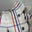 Coach  Tattersall Short Trench Coat Multicolor Size 2 (Small) Mid Length Jacket Photo 6