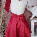 Blue Blush  Halter Bow Dress Size Small S Holiday Fancy Sexy Red Open Back Fancy Photo 2