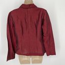 Laundry by Shelli Segal  VINTAGE Blazer Top Womens Sz 8 Sheen Red 3 Button Photo 40