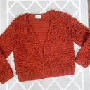 Universal Threads Universal Thread Pumkin burnt orange fluffy knit chunky cardigan sweater  Photo 3