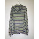 Burton  Striped Blue Green Lightweight Cotton Hoodie EUC Sz Lg Men’s/Unisex Logo Photo 5