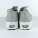 Superga  2790 Platform Sneakers Womens 7US Gray Canvas Cotton Lace Up Photo 5