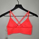 Good American  Seamless Chunky Rib Bra in Neon Hot Coral NWT Photo 3