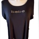 Bebe  size 3x black T-shirt new with tag BB rhinestones Photo 0