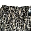 Apt. 9 NEW Womens  Tan Black Print Modern Fit Paper Bag Soft Elastic Waist Pants S Photo 3