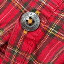 Polo  JEANS CO. Rare Vintage Red Plaid Flannel Snap-Front Western Shirt, M EUC Photo 3