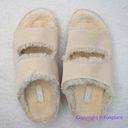 FitFlop New!  shuv Two-Bar Shearling-lined Suede Slides in rose cream, size 5 Photo 1