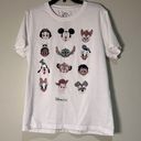 Disney 100 White T Shirt Graphic Print Round Neck Pullover Short Sleeve Large Photo 0