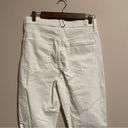 7 For All Mankind  High Waist Cropped White Straight Button Fly Jean Size 28 Photo 7