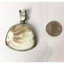 Coldwater Creek  Brown & White Large Beachy Art Glass Pendant Necklace Photo 1