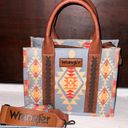 Wrangler Southwestern Print Small Canvas Tote/Crossbody Allover Aztec Photo 0