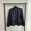 Cole Haan  Faux Leather Jacket Navy Size S Photo 7