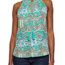 Cooper and Ella Copper & Ella Coral Reef Print Sleeveless Laya Tassel Top Size S Photo 0