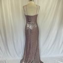 AQUA Women's Formal Dress by  Size 6 Purple Sequined Sleeveless Long Evening Gown Photo 1