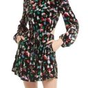 Open Edit  Floral Print Open Back Velour Long Sleeve Minidress NWOT Size Medium Photo 0