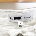 RE/DONE RE DONE Originals High Rise Stove Pipe Jeans White Cropped Raw Hem Size 26 Photo 6