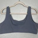 Pact  Women XXL Blue Gray Deep Scoop Bralette Bra Organic Cotton Blend Casual Photo 2