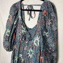 Ulla Johnson  Kemala Floral Poplin Midi Dress Malachite Prairie Size 6 Blue Green Photo 2