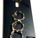 INC NEW  Size 8 STACKING RINGS Gold 3-Piece Set Faux Pearl & Crystal Stone NWT Photo 1