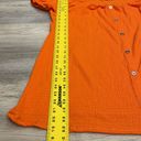 Tommy Hilfiger Orange Short Sleeve Elastic Neckline Blouse Size XL Photo 9