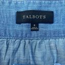 Talbots  blue denim button front midi skirt size 8 (32) Photo 3