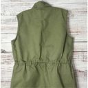 FATE. Women's Sleeveless Cinch Waist Utility Vest Jacket Olive Green Size Small Photo 6