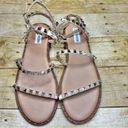 Steve Madden  Travel Tan Ankle Wrap Gladiator Studded Sandal Photo 6