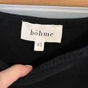 Bohme  Black Scoop Neck Short Sleeve Ribbed Body Suit. Size XSmall. Photo 5