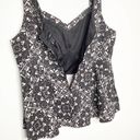 Torrid  Black And White Lace Print Sateen Peplum Top 2X Photo 6