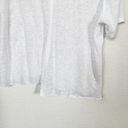 The Range [] White Linen Blend Crew Neck Asymmetrical Hem Cut Off T-Shirt Large Photo 7