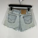 Levi's Vintage  550 Denim Shorts Cut Offs High Rise Light Wash Orange Tab 29 Photo 3