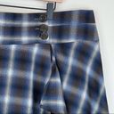 Lane Bryant  blue tartan plaid ruffle full wrap mini skirt Photo 2