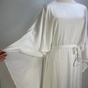 Anthropologie  Erika Peña Cape Dress White Maxi Gown Photo 6