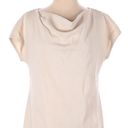 St. John  Cream Wool Blend Waterfall Neck Short Sleeve Top - Small / S Photo 6