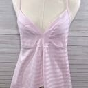 DKNY (City) Cami Top Shark Bite Hem Pink Stripes-Large Photo 0