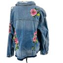 Lane Bryant  Jean Jacket FastLane Rose Floral Embroidered Denim Plus Size 24 Photo 8