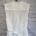 ZARA  Woman linen blend hi low sleeveless blouse business casual S white tie back Photo 5