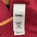 Cabela's  Small Sweater Zip Up Cardigan Merino Wool Blend Pink Orange Gray Womens Photo 3