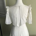 Here Comes the Sun  white ruffle sleeves open back mini dress Photo 12