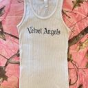 Los Angeles Apparel y2k  velvet angels white tank top Photo 0