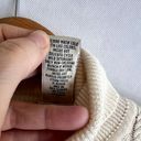 L.L.Bean  Thin Cable Knit Cream Turtleneck Sweater Size‎ Small Photo 7