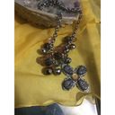 NWT New Bohemian Flower Beaded Necklace Silver & Gold Chunky Chain 20” Photo 9