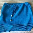 Blue Crochet Set Tank And Shorts Photo 3