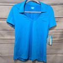 PGA Tour Blue V-Neck Short Sleeve Light Basic Women's Golf Polo Size Medium Photo 0