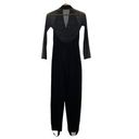 One Piece Lillie Rubin Vintage Black Mesh Long Sleeve Stirrups  Catsuit Photo 3